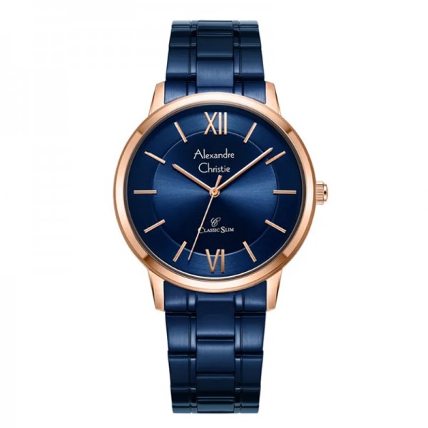 Alexandre Christie AC 8689 Rosegold Blue Man MHBURBU